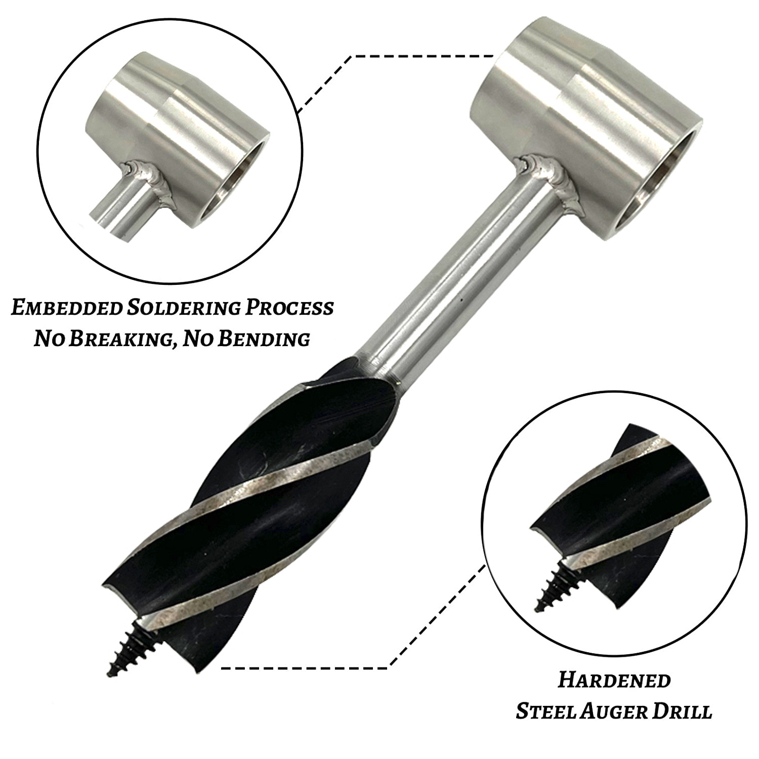 Manual Auger multi-functional outdoor survival drill bit drilling wood punching wood cutting tool set Amazon New