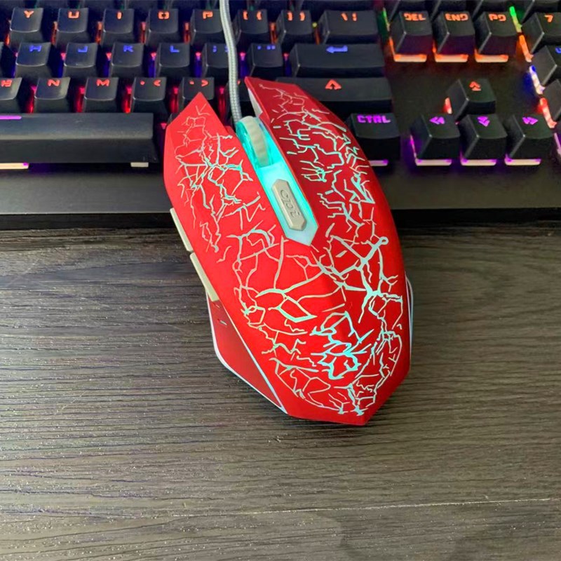Colorful luminous Internet cafe game Mouse USB video game photoelectric wired mouse factory supply cross-border exclusive supply