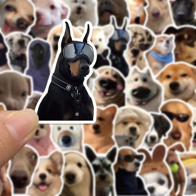 50 fashionable puppy stickers personalized creative Xiaoqing novice account guitar notebook DIY waterproof decorative stickers