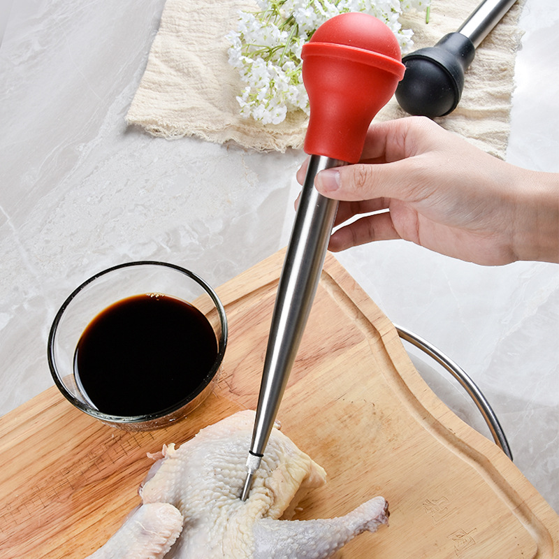 silicone-turkey-baster-304-stainless-steel-double-headed-cleaning-brush-set-seasoning-injector-turkey-needle