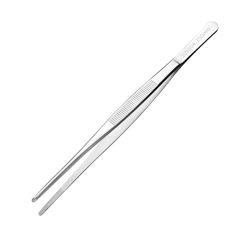304 stainless steel food dressing round head tweezers barbecue clip water plant landscaping cocktail clip animal feeding