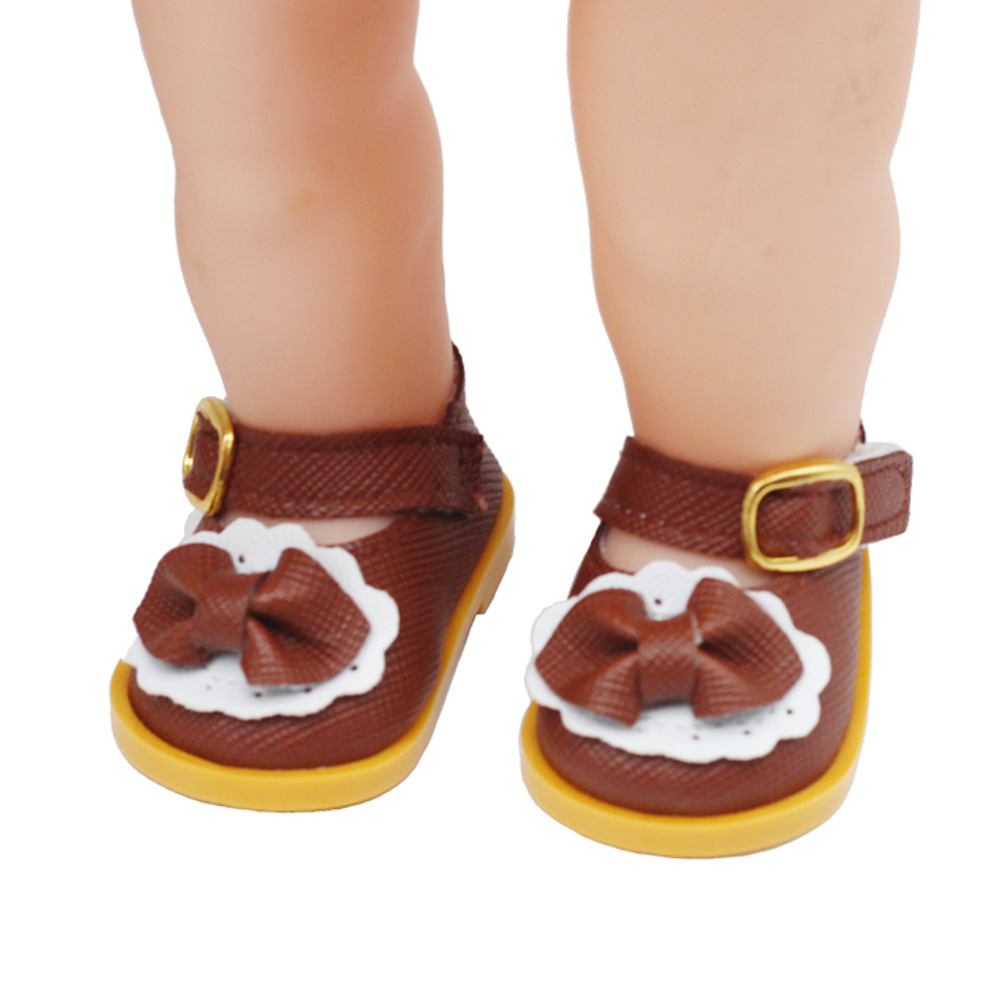 20cm cotton doll/EXO Milu 14-inch doll toy baby shoes flower plate Velcro bow leather shoes accessories