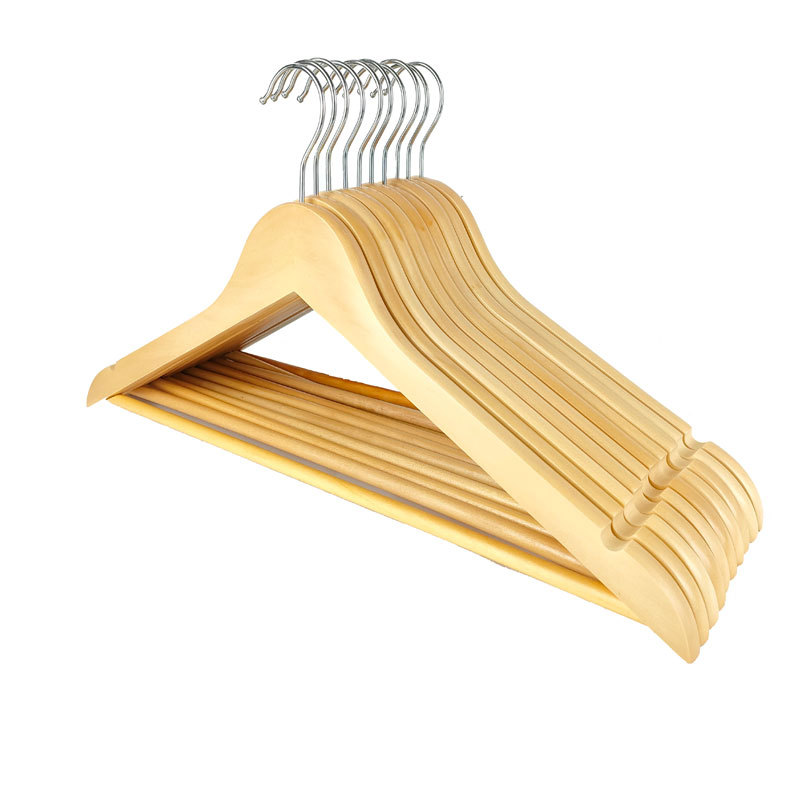 Pure Solid Wood clothes hanger household hotel non-slip seamless clothes hanger wooden clothes hanger suit wooden clothes hanger wholesale