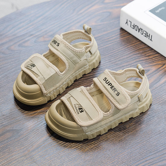 Boys Sandals 2025 Summer New Mid-Large Children's Wrap-up Shoes Children's Shoes Non-Slip Children's Beach Shoes Women's Shoes