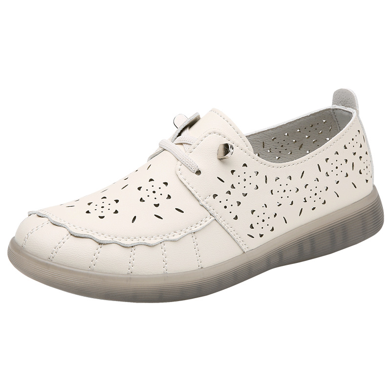 Summer Sandals Hole Shoes Mother Casual Hollow Women's Shoes All-match Soft Sole Breathable Single-layer Shoes Non-slip Soft Sole Pregnant Women's Shoes
