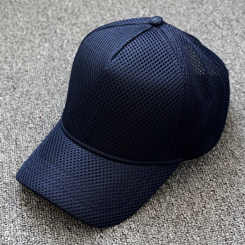 Full Mesh breathable hat men's summer thin high top baseball cap big head circumference peaked cap sun protection sports sun hat
