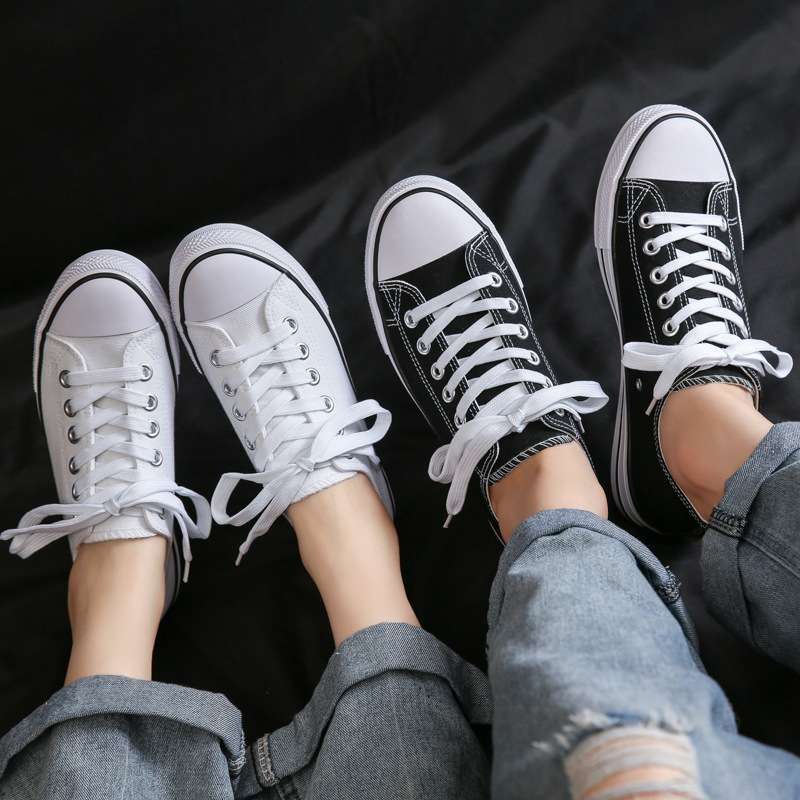 Korean-style low-top canvas shoes for men and women lovers shoes trendy shoes casual students retro lace-up low-top board shoes for students