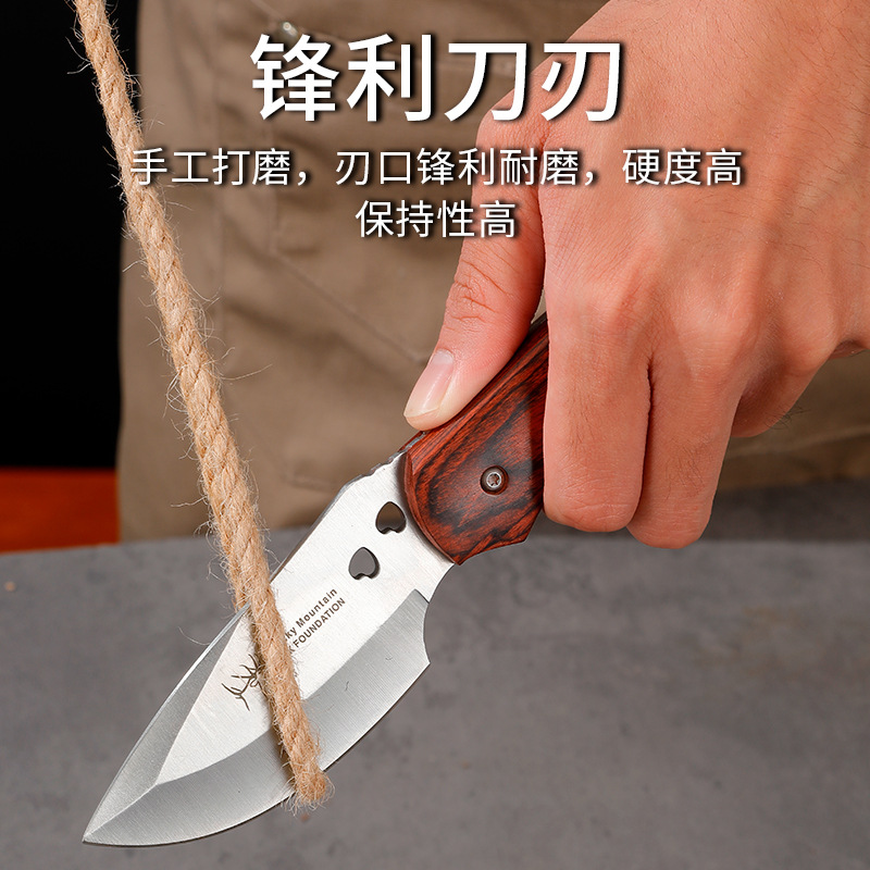 Outdoor portable Mongolian meat knife like knife hand-held meat dagger portable camping knife multi-function barbecue meat cutting knife