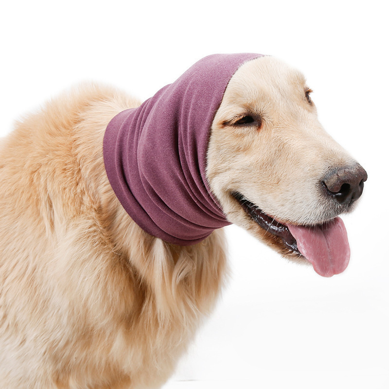 狗狗美容耳罩防噪音遮耳套高弹柔软保暖猫狗耳朵罩可水洗宠物狗帽