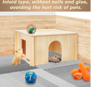 Hamster nest landscaping toy Villa House wooden guinea pig squirrel house small animal cage dwarf hamster accessories pet supplies