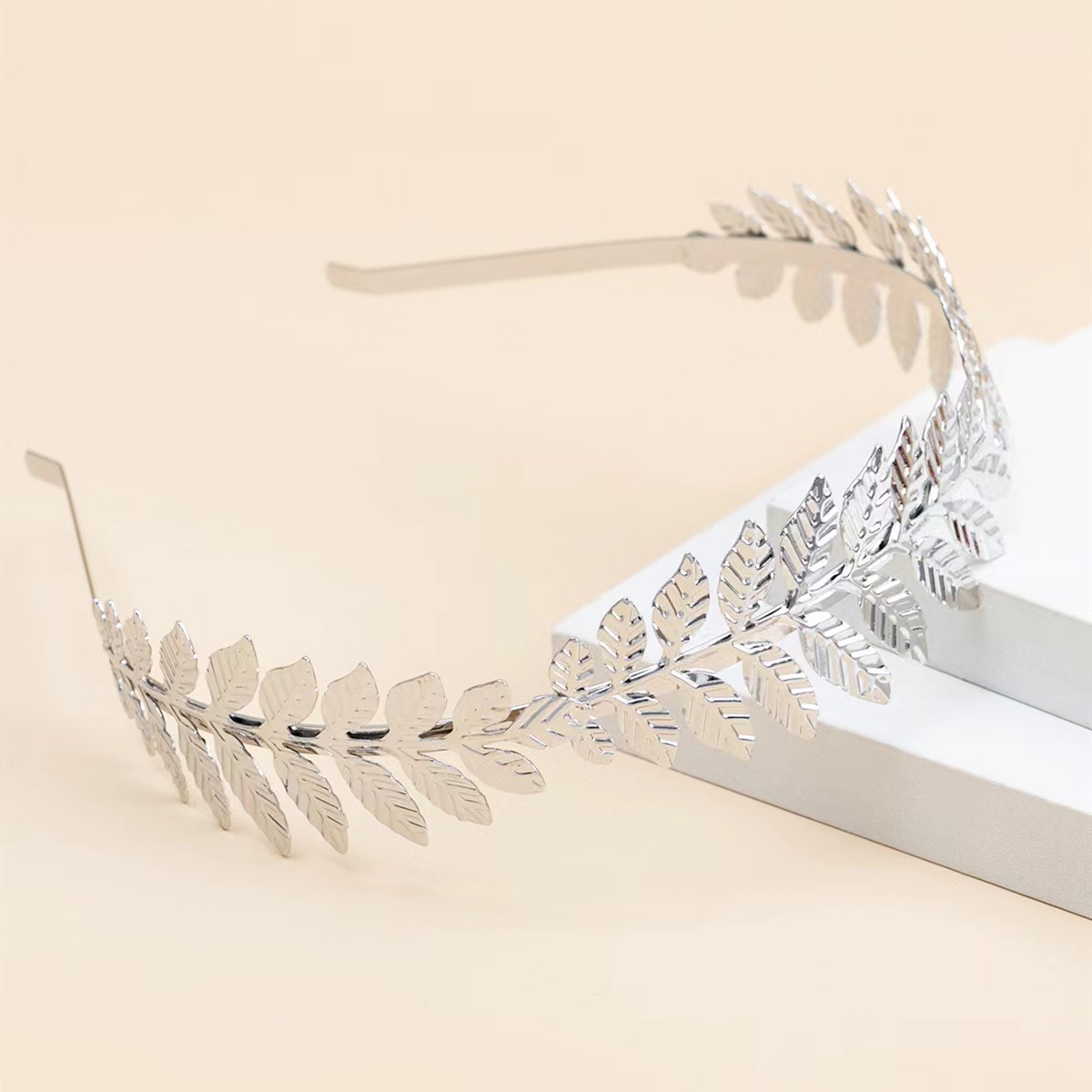 European and American Fashion Leaf Hairband Headband Bridal Headwear Hair Accessories Amazon Golden Leaf Hairband Leaf Headwear