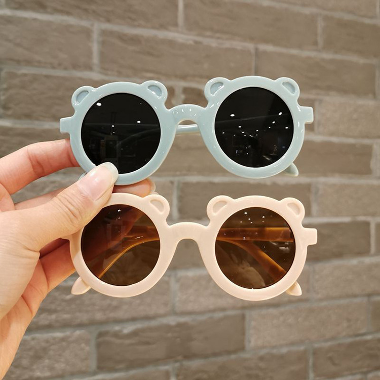 New Beige Sunglasses Children's Sunglasses Fashion Trendy Bear Glasses Ins Explosive Girls Glasses