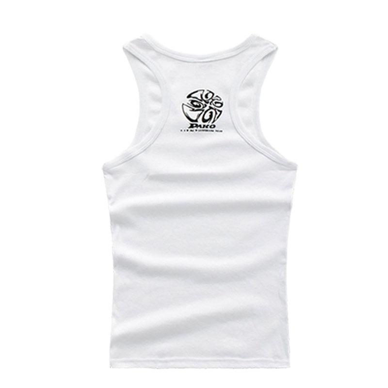 Men's Vest Sports Base Hurdle Fitness Slim Summer Breathable Pure Printed Youth Threaded Cotton Vest for Men