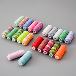 Household handmade DIY hand stitching colorful sewing thread 22 color colorful thread 402 thread hand stitching small spool