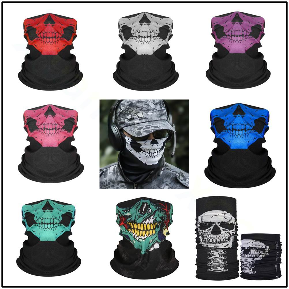 Magic Headscarf Men's Autumn and Winter Sun Protection Cycling Outdoor Face Towel Women's Versatile Dustproof Ghost Mask Skull Mask Headgear