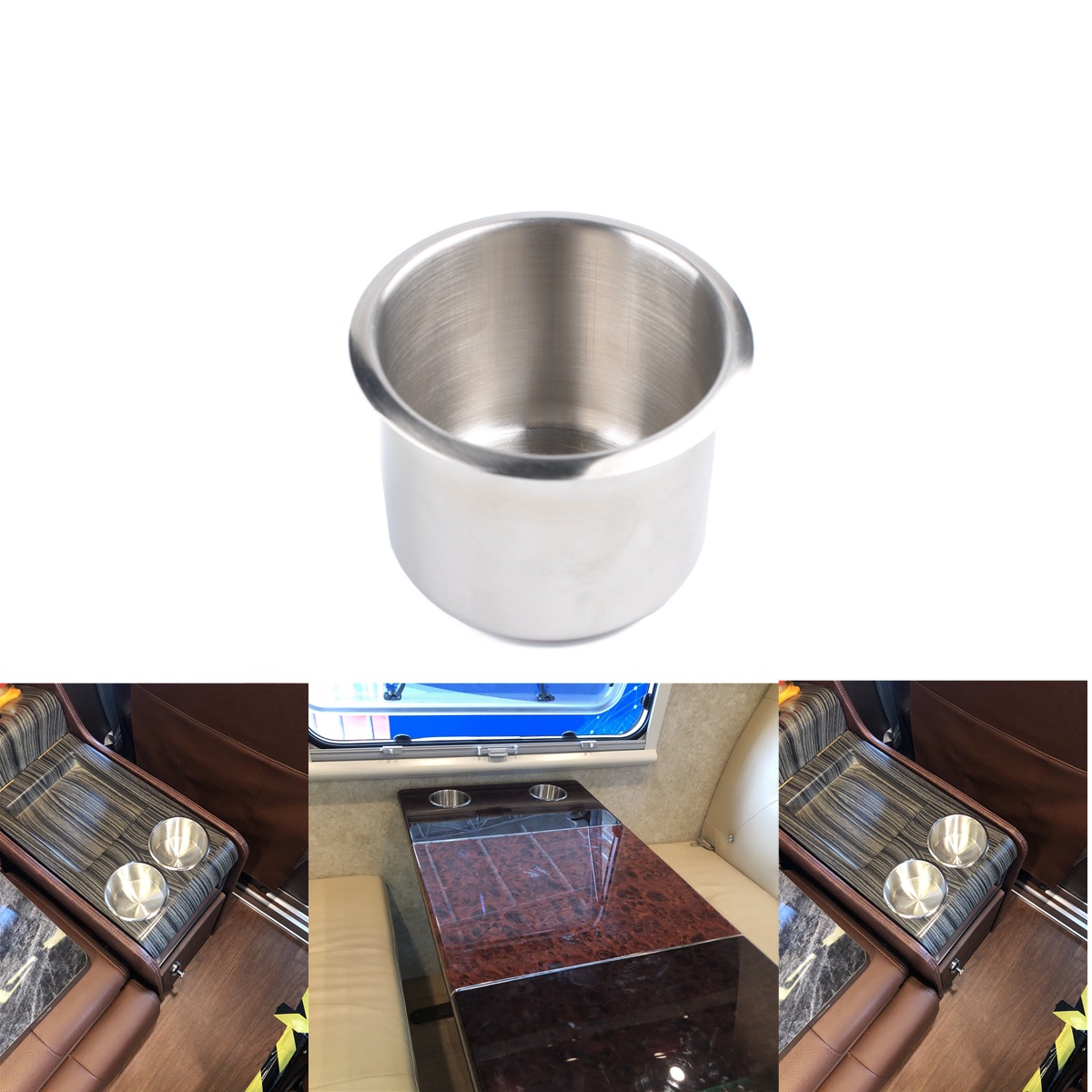Ship accessories stainless steel cup holder Yacht Marine modification 6.8 * 5.5CM beverage rack with drainage