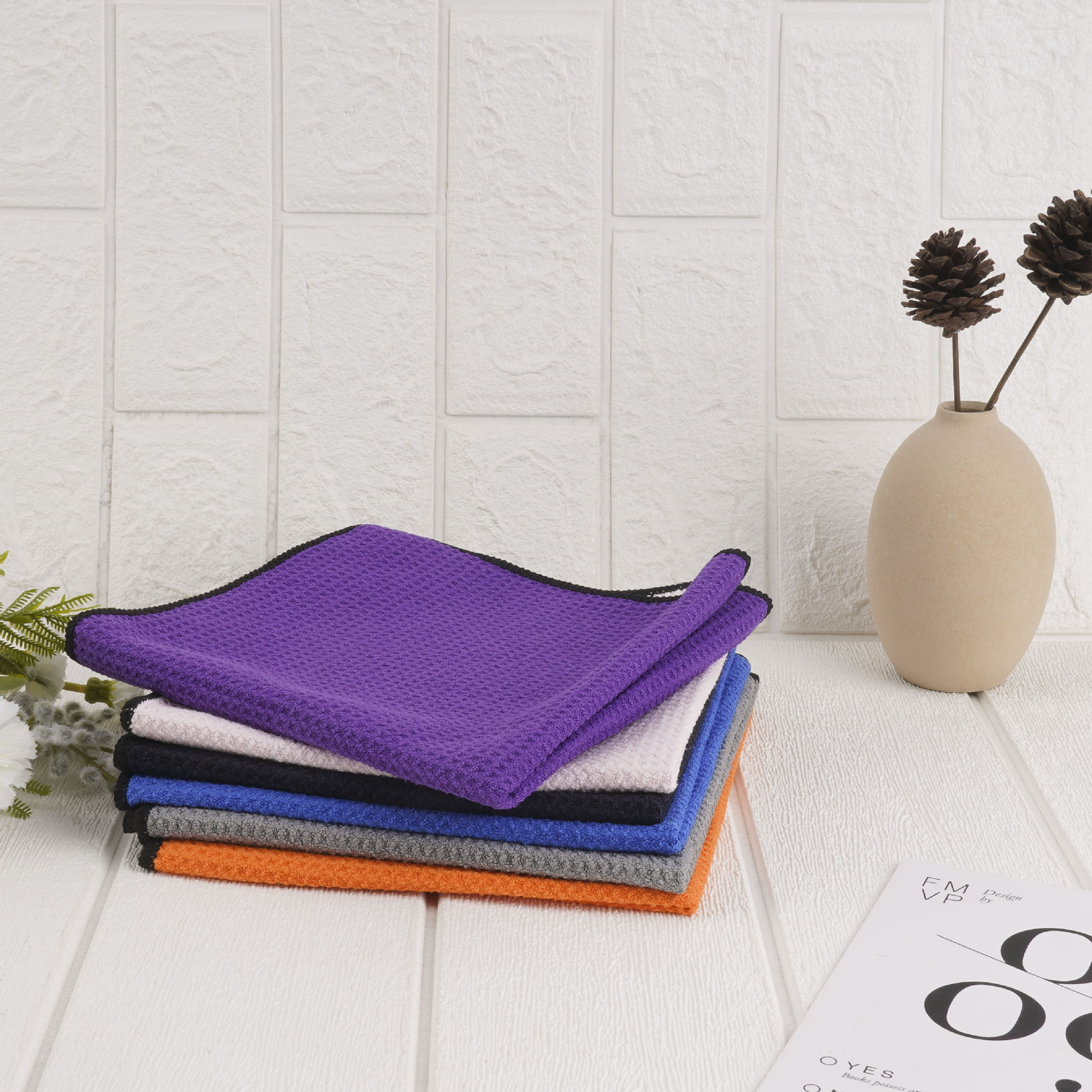 Microfiber towel waffle running sports towel golf towel coffee machine cloth Golf Towel