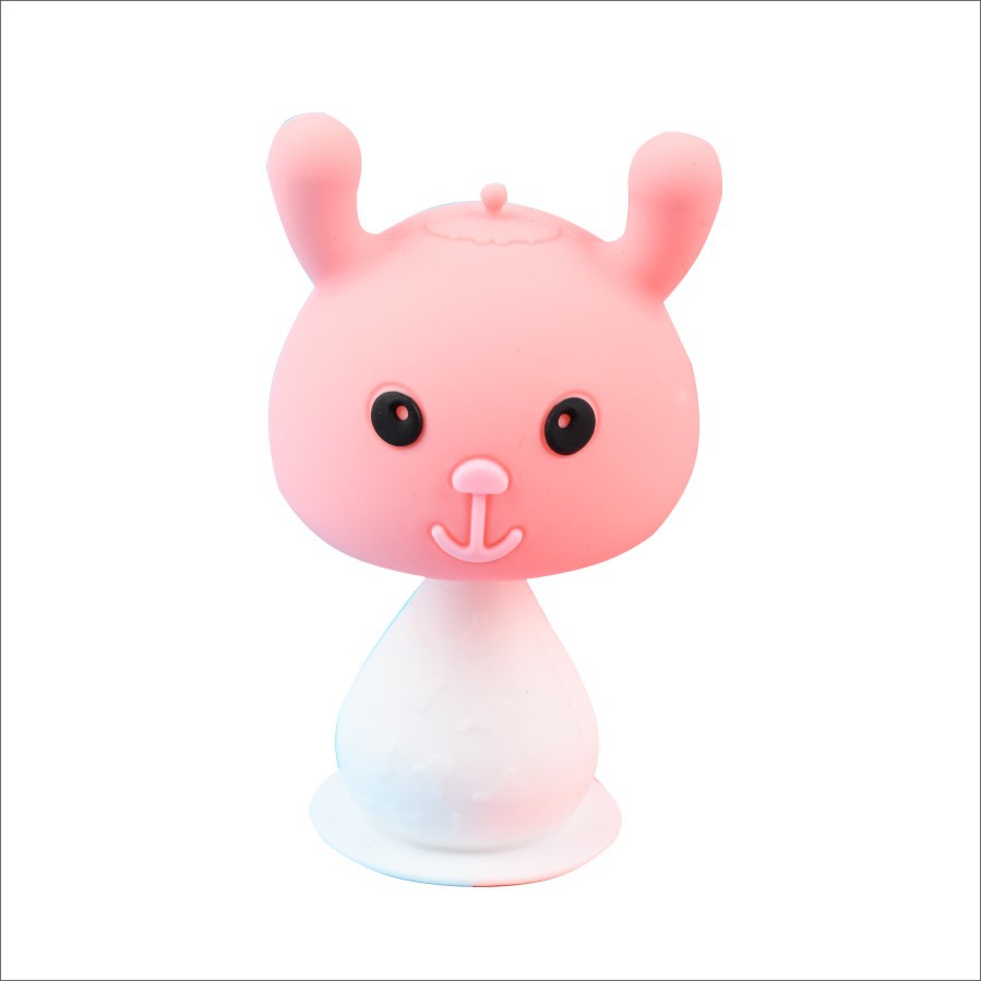 New Baby Mushroom Gum Bite Soothing Gum Baby Rabbit Two-color Grinding Stick Maternal and Infant Wholesale