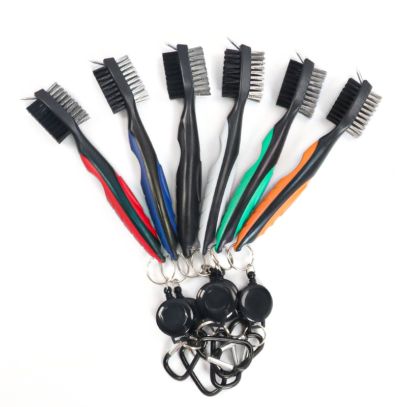 golf club cleaning brush head cleaning tool double-sided three-use brush golf club cleaning brush accessories