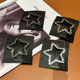 Rhinestone five-pointed star, 4 colors, 1 each