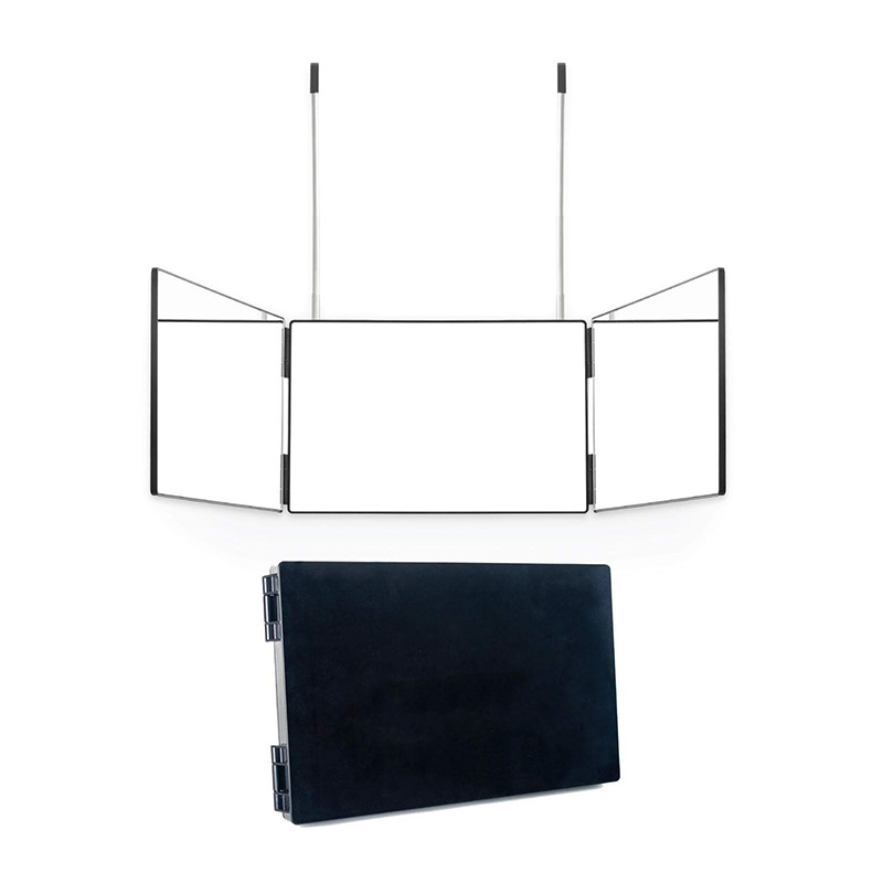 Cross-border new retractable adjustable hanging Three mirrorLED makeup folding Three mirror spot