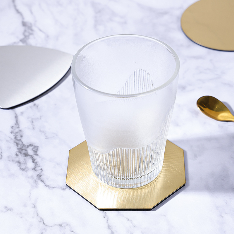 Nordic style coaster stainless steel insulation mat wine cup mat restaurant Bar coffee metal creative anti-scalding logo