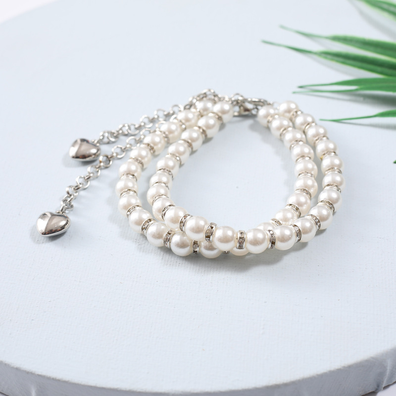 Equipped with installation material high heels anti-drop heel lace shoes around the ankle no-drop pearl anti-heel chain
