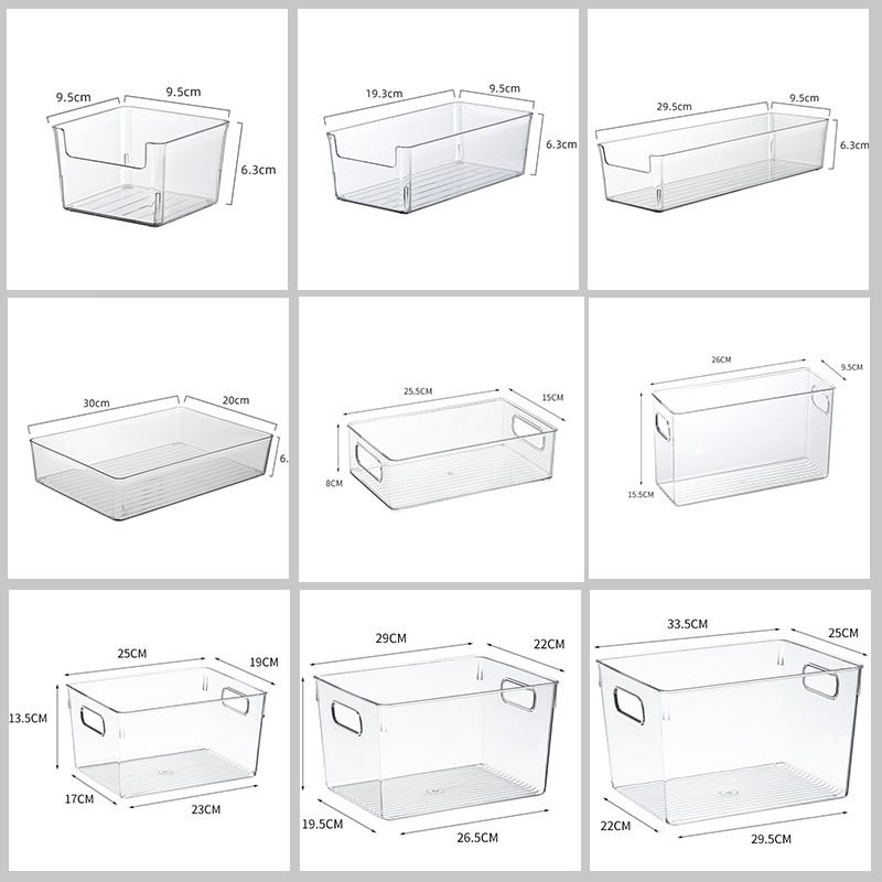 Desktop Storage Box Small Sundries Stationery Post-it Notes Hand Account Pencil Transparent Narrow Long Storage Finishing Box