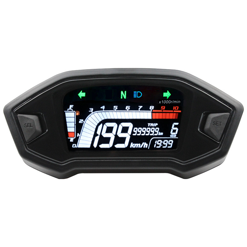 Motorcycle modified ATV meter LCD tachometer oil gauge LED digital LCD meter ABS meter