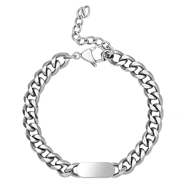 New Bracelet Men's trendy niche design titanium steel chain disco hip hop cold style accessories women's high-grade non-fading