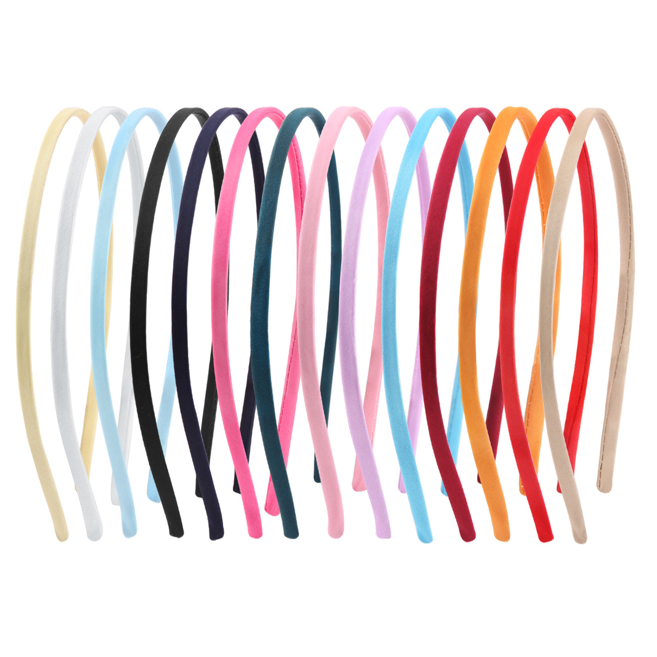 Factory direct cloth 5mm hairband cross-border hot selling metal cloth 0.5cmdiy hair accessories material wholesale