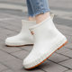 Japanese Style Rain Shoes Women's Fashionable Outer Wear overshoes Lightweight Waterproof Rubber Shoes New Work Non-Slip Adult Short Rain Boots