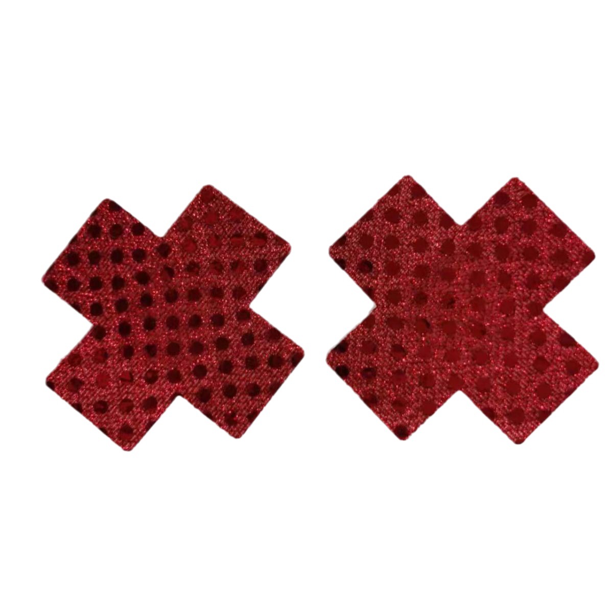 Red sequins small cross disposable nipple stickers breathable invisible cute beauty chest stickers factory direct spot