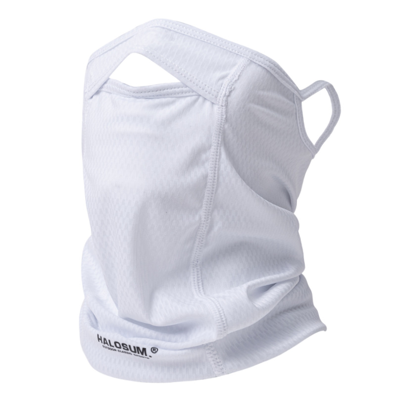 Sunscreen Pullover Ice Silk Riding Mask Men's Summer New Breathable Ear Hanging Elastic Face Towel Neck Set Women's Cross-border Spot