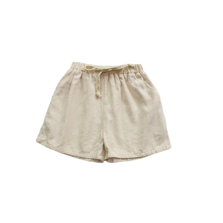 New Children's Shorts Summer Korean Children's Wear Cotton and Linen Loose Japanese Washed Shorts for Boys and Girls Casual