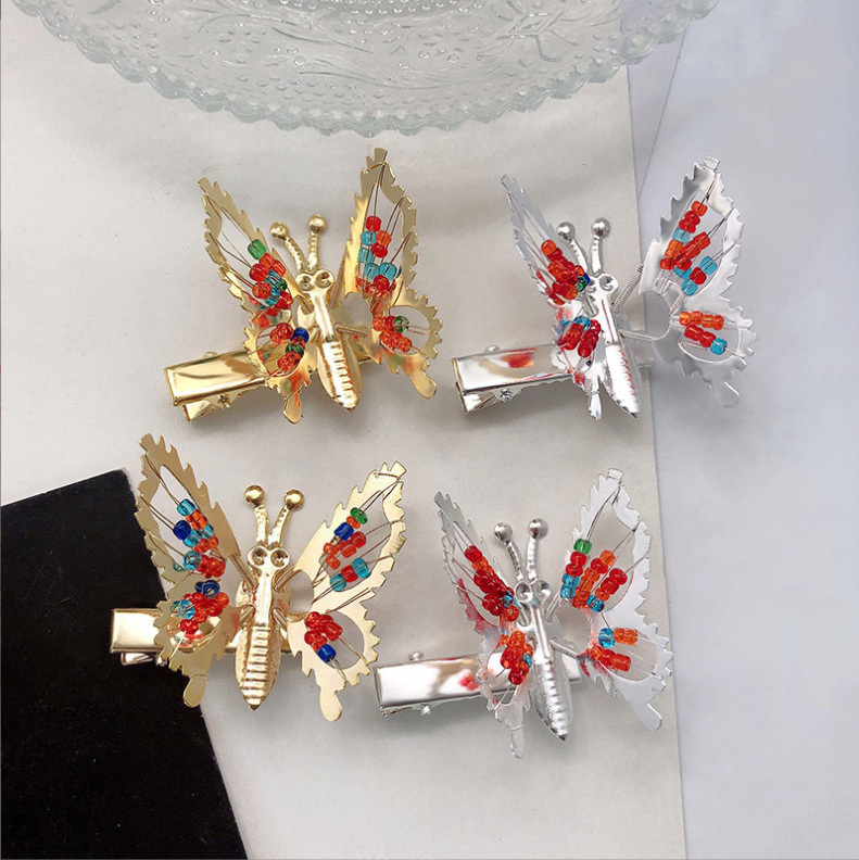 Movable Butterfly Hairpin Summer Women's Spring Moth Hair Accessories Hairpin Side Top Clip Bangs Clip Headdress