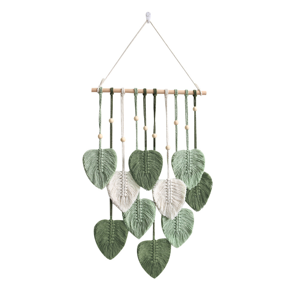 New creative hand-woven cotton rope leaf tapestry bohemian home wall decoration room wall hanging
