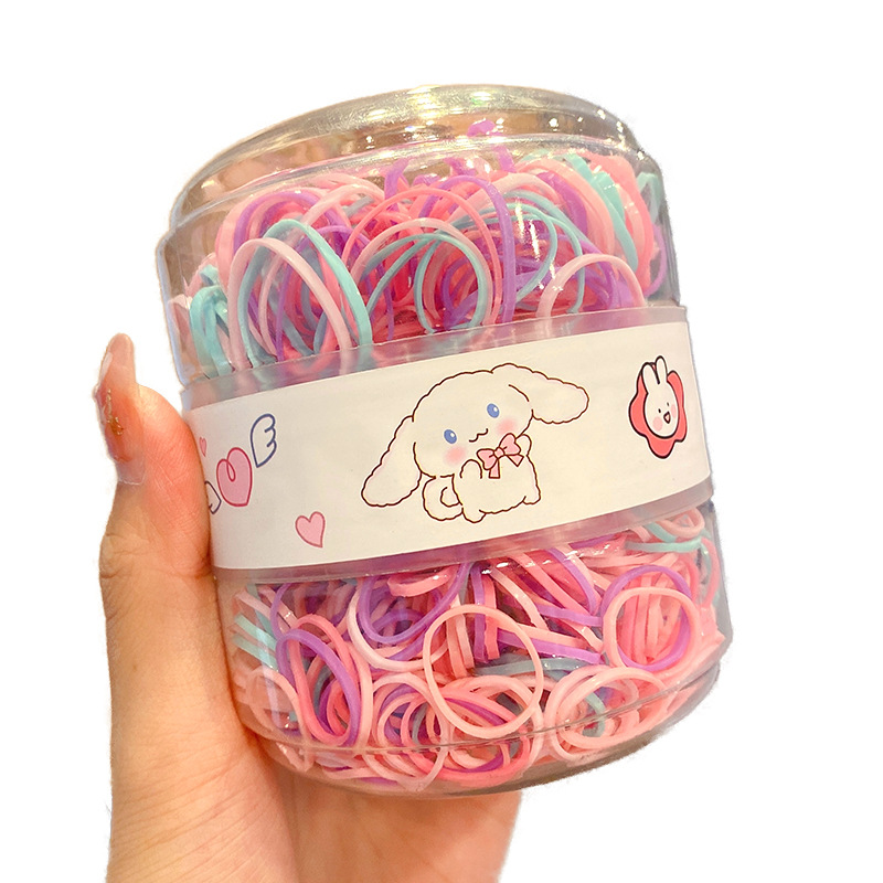 Children's High Elastic Rubber Band Hair Band Girl Baby Canned Disposable Rubber Band Hair Rope Rubber Band Hair Accessories