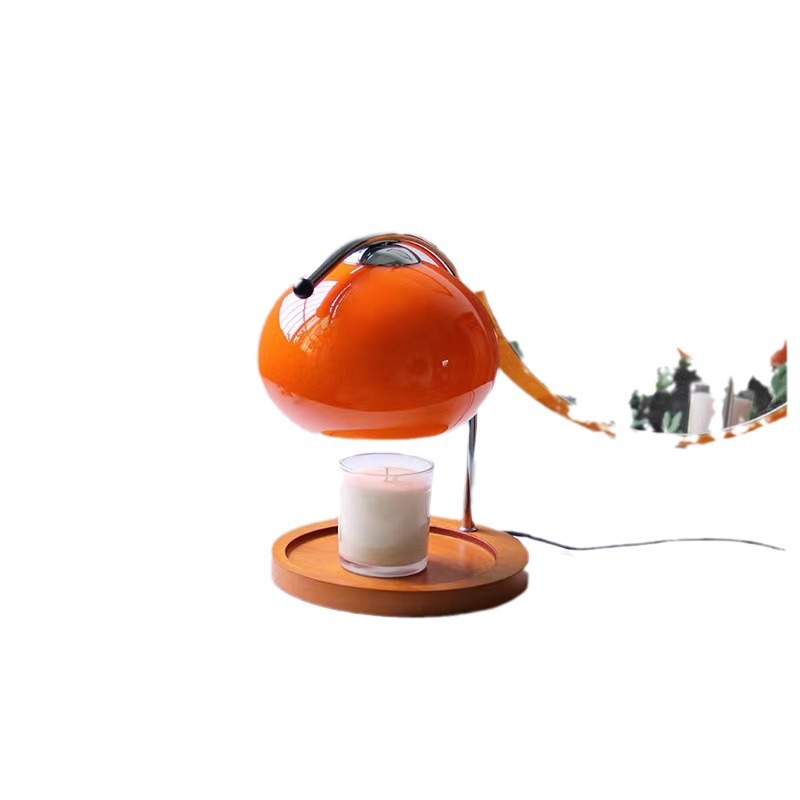 Mid-ancient glass orange atmosphere decorative lamp Korean bedroom bedside table lamp simple creative night light factory wholesale