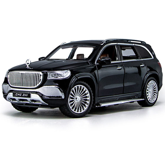1:24 Da Ben GLS600 simulation alloy model Huili with sound and light car exquisite ornaments boy gift cross-border