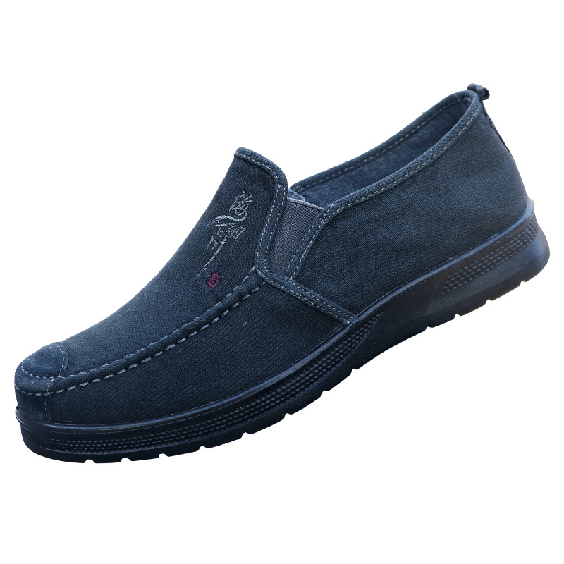 2024 Spring Polyurethane Men's Shoes Old Beijing Cloth Shoes Canvas Shoes Men's Sports Casual Single-layer Shoes Breathable Work Shoes