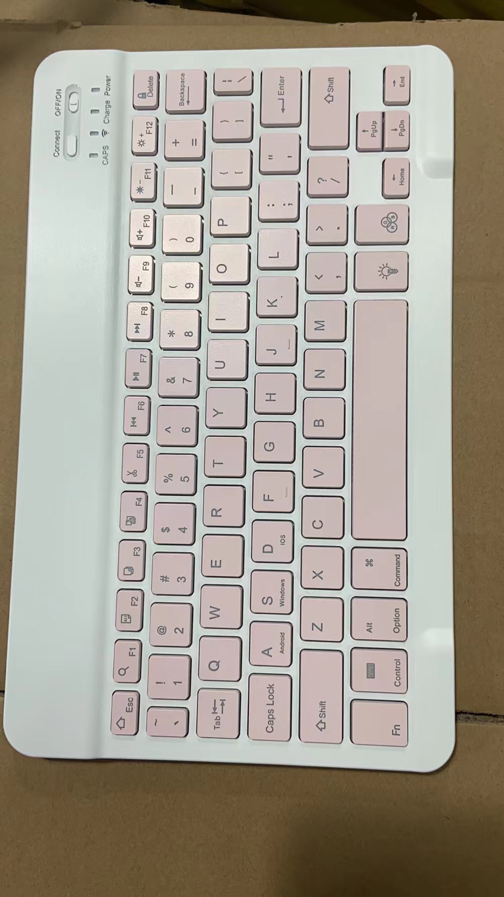 10 inch luminous keyboard pink