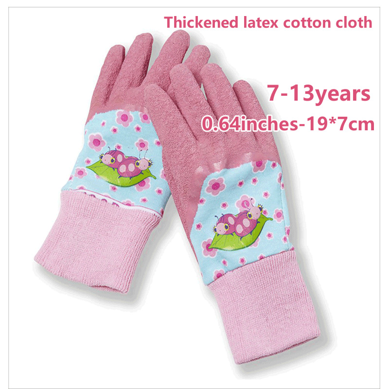 Children's Garden Gloves Children's Anti-cut Latex Labor Protection Gloves Waterproof Anti-stab Building Blocks Crab-catching Gloves