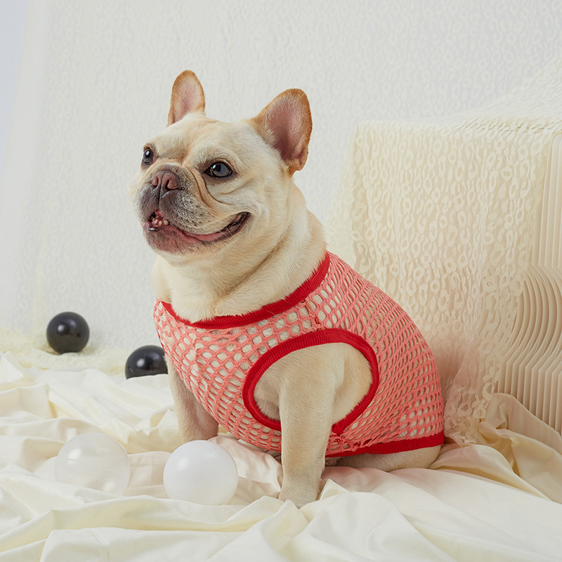 Fadou clothes summer thin hollow mesh dog vest cool breathable fat dog Corgi pet clothing wholesale