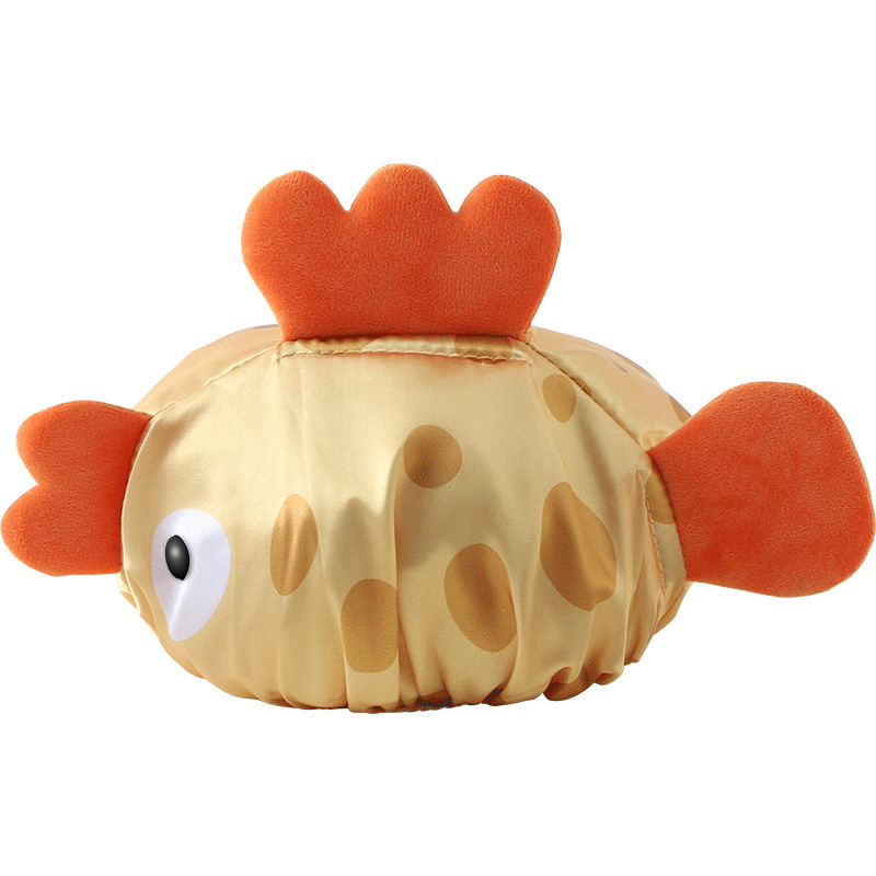 New Cartoon Double Layer Shower Cap Women's Waterproof Shower Cap Cute Cartoon Children's Three-dimensional Shower Cap Household Shower Cap