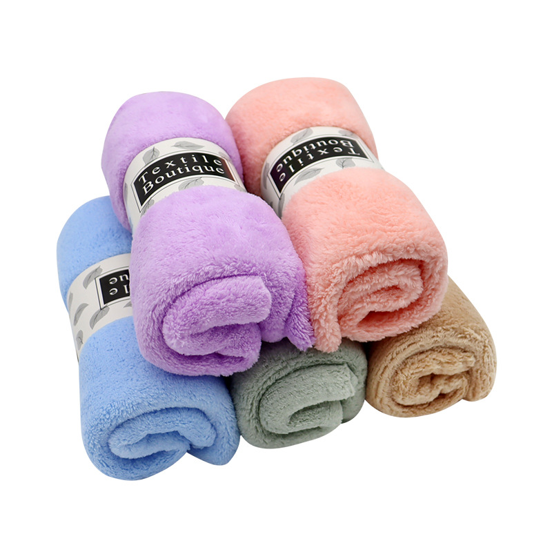Household Adult Cotton Face Towel Unisex Soft Absorbent Towel Layless Thickened Large Face Towel