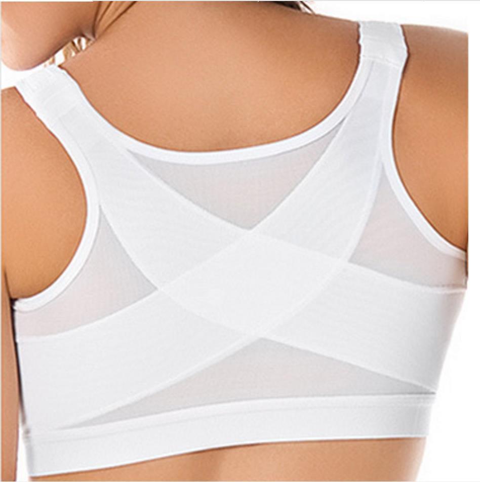 One-piece Fixed Cup Front Open Buckle Big Chest Fitness Running Breathable Thin Comfortable Shockproof Yoga Sports Underwear for Women