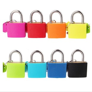 22mm color plastic case padlock student bag lock diary lock piggy bank small lock