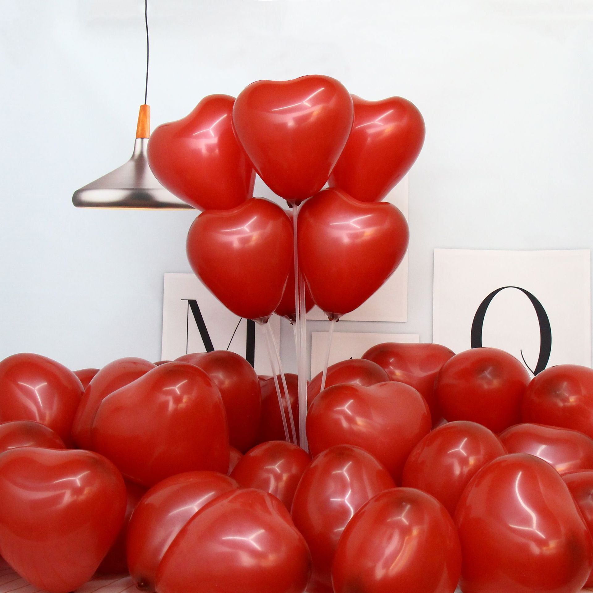 Factory single-layer thickened red pomegranate balloon heart-shaped balloon wedding pomegranate red heart-shaped balloon 2.2g