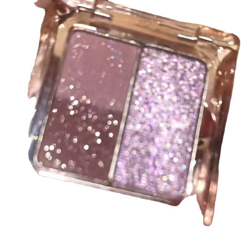 Makeup Ice Grape Pink Purple Eyeshadow Plate Shiny Pearlescent Student White Shiny Powder Niche Portable Eye Shadow Cross-border